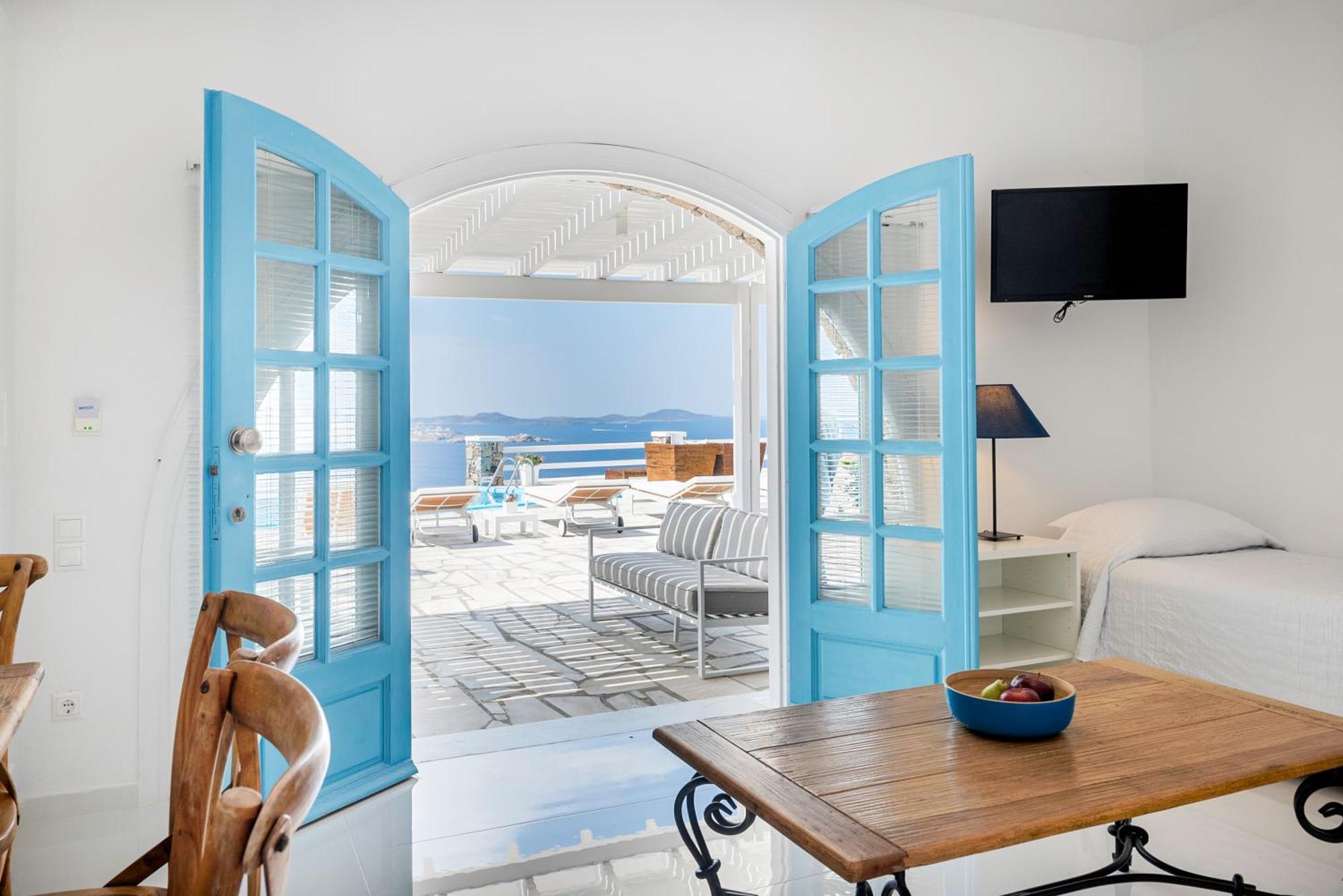 Aeri Villas & Apartments Tourlos Bagian luar foto